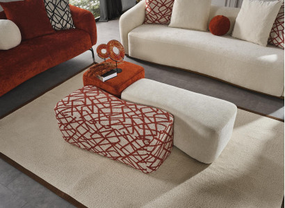 Sitzhocker 3x Hocker Pouf Puff Sitzpouf Textil Stoff Fußhocker Wohnzimmer